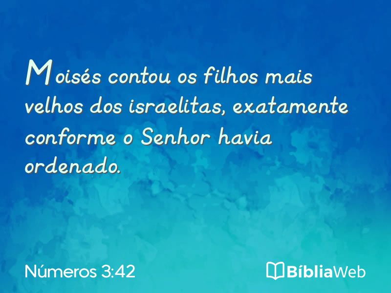 Números 3:42 em imagem para compartilhar