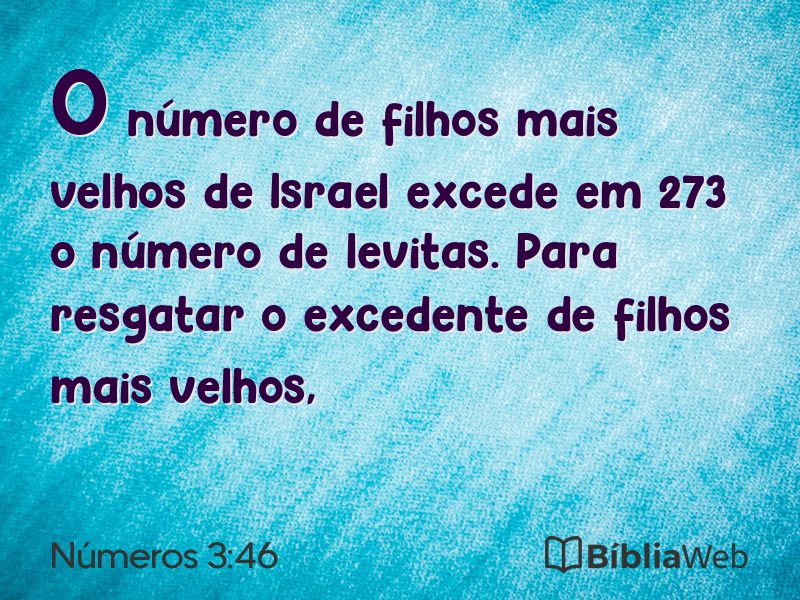 Números 3:46 em imagem para compartilhar