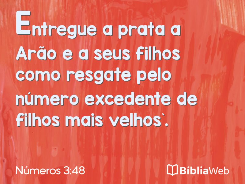 Números 3:48 em imagem para compartilhar