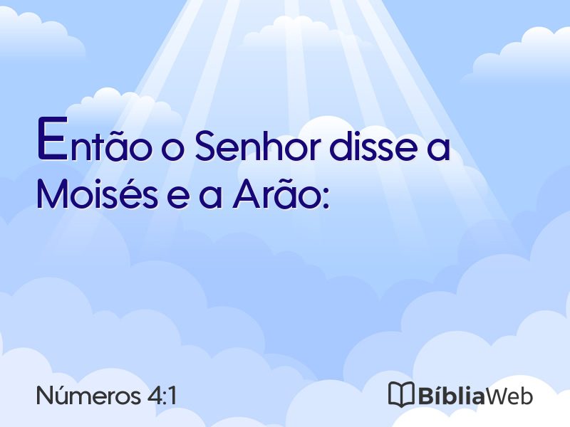 Números 4:1 em imagem para compartilhar