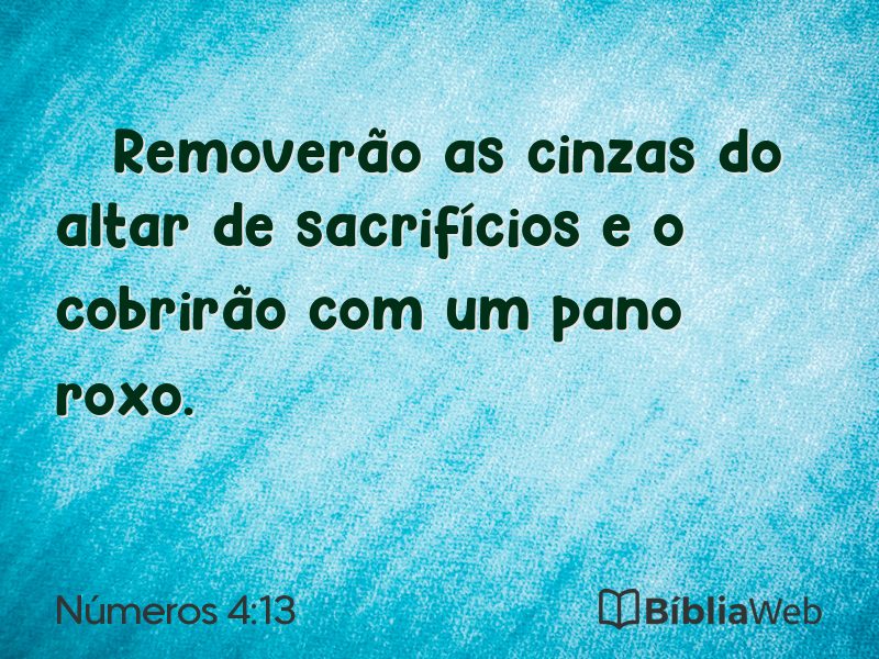 Números 4:13 em imagem para compartilhar