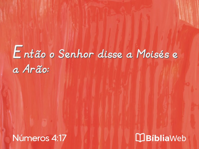 Números 4:17 em imagem para compartilhar