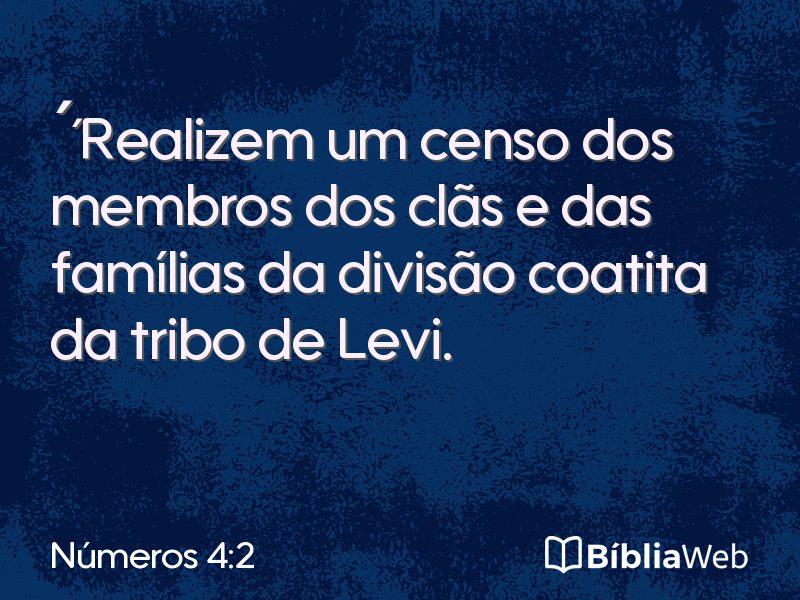 Números 4:2 em imagem para compartilhar