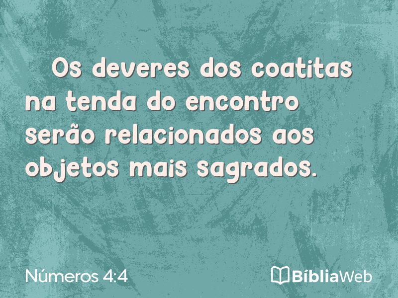 Números 4:4 em imagem para compartilhar