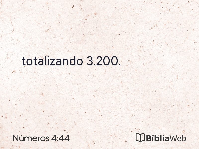 Números 4:44 em imagem para compartilhar