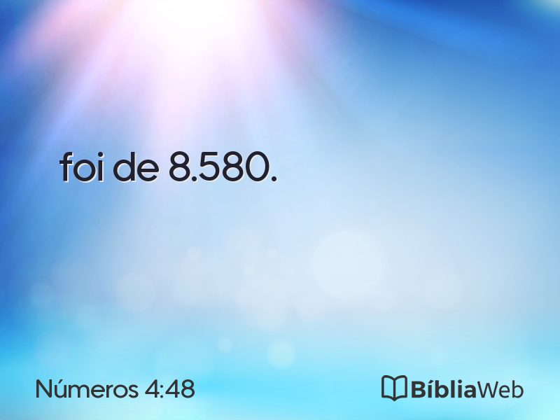 Números 4:48 em imagem para compartilhar