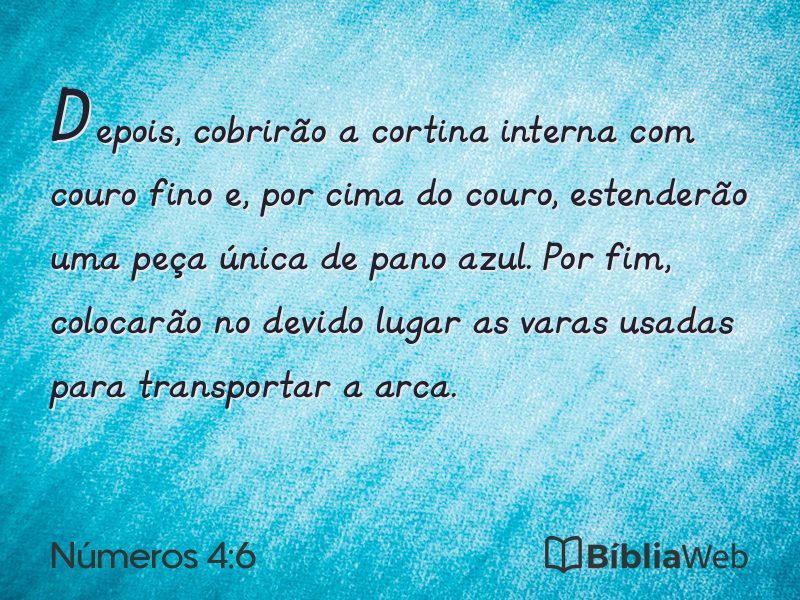 Números 4:6 em imagem para compartilhar