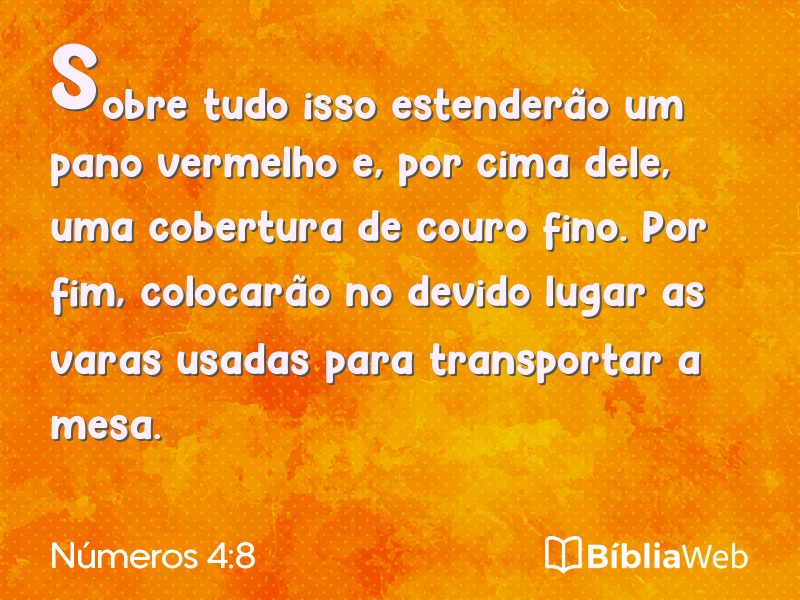 Números 4:8 em imagem para compartilhar