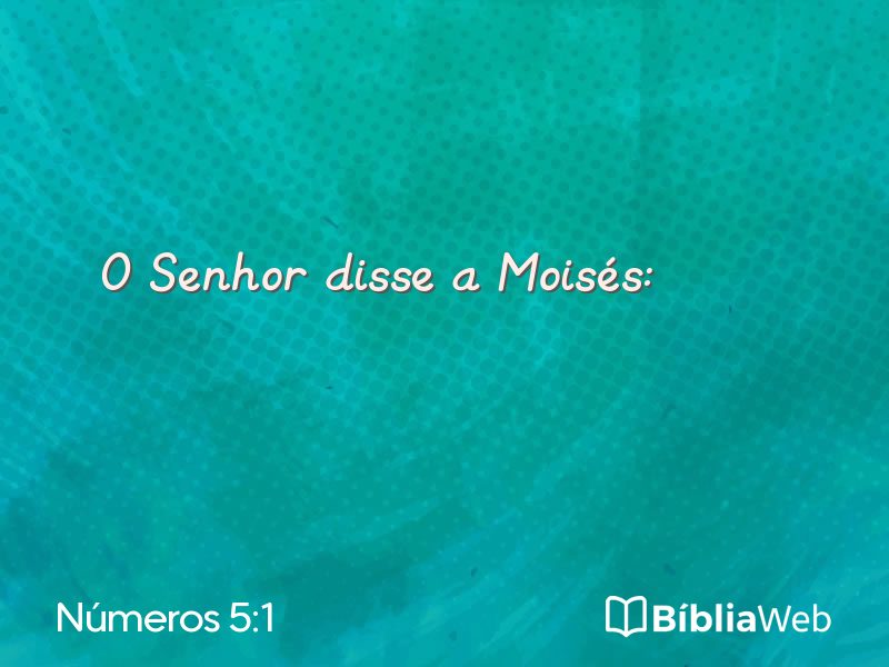 Números 5:1 em imagem para compartilhar