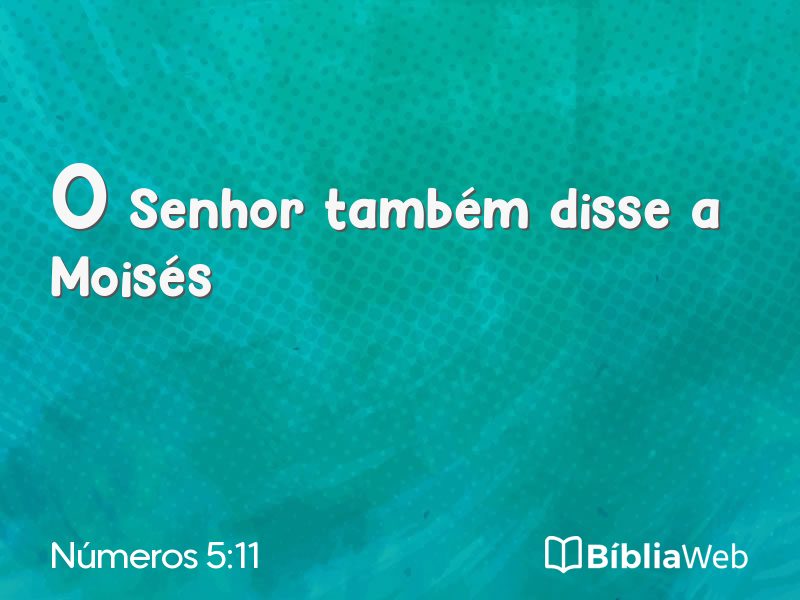 Números 5:11 em imagem para compartilhar