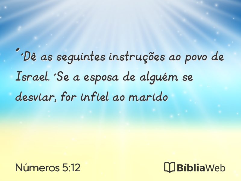 Números 5:12 em imagem para compartilhar