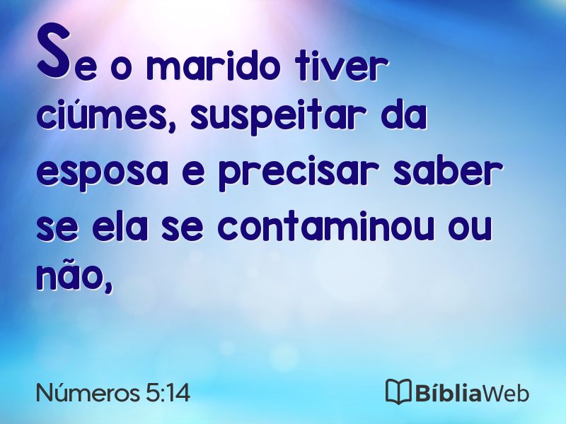 Números 5:14 em imagem para compartilhar