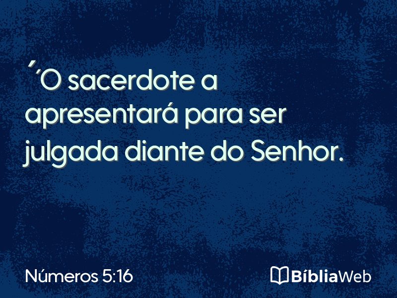 Números 5:16 em imagem para compartilhar