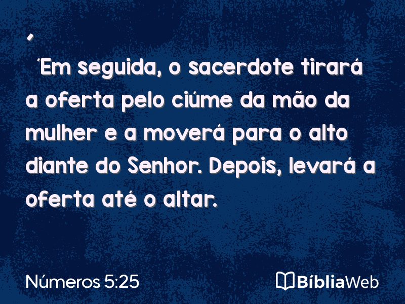 Números 5:25 em imagem para compartilhar