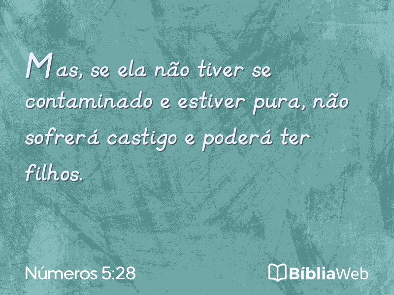 Números 5:28 em imagem para compartilhar