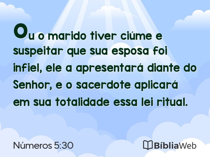 Números 5:30 em imagem para compartilhar