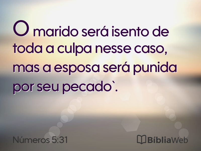 Números 5:31 em imagem para compartilhar