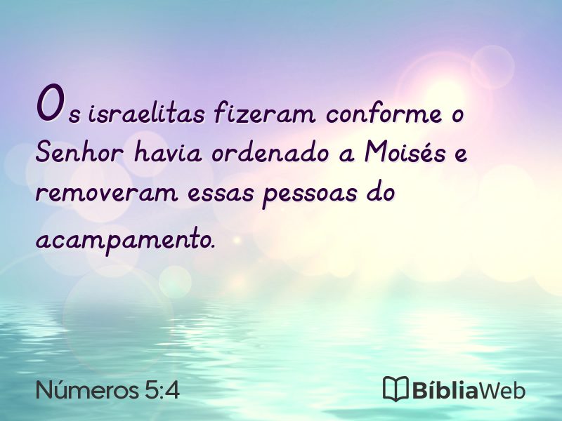 Números 5:4 em imagem para compartilhar