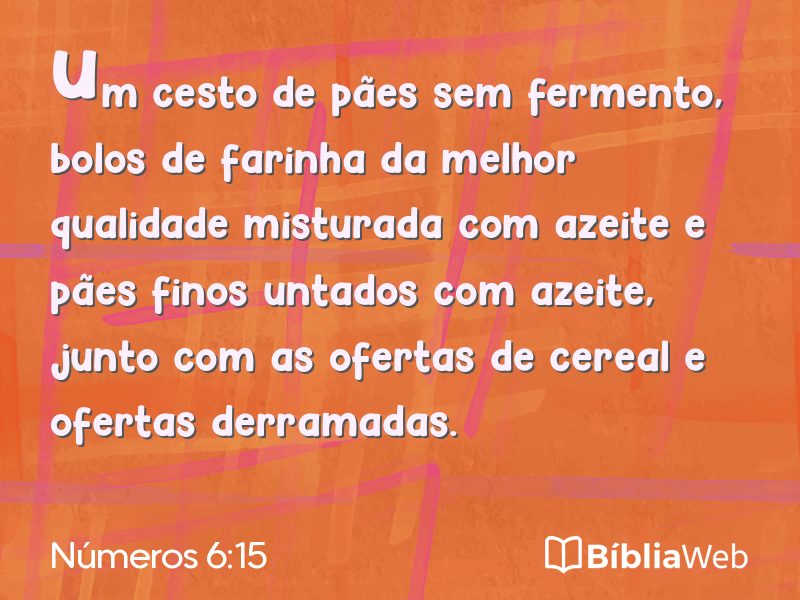Números 6:15 em imagem para compartilhar