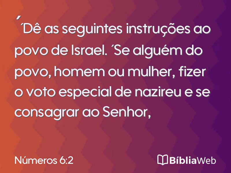 Números 6:2 em imagem para compartilhar