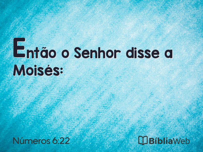 Números 6:22 em imagem para compartilhar