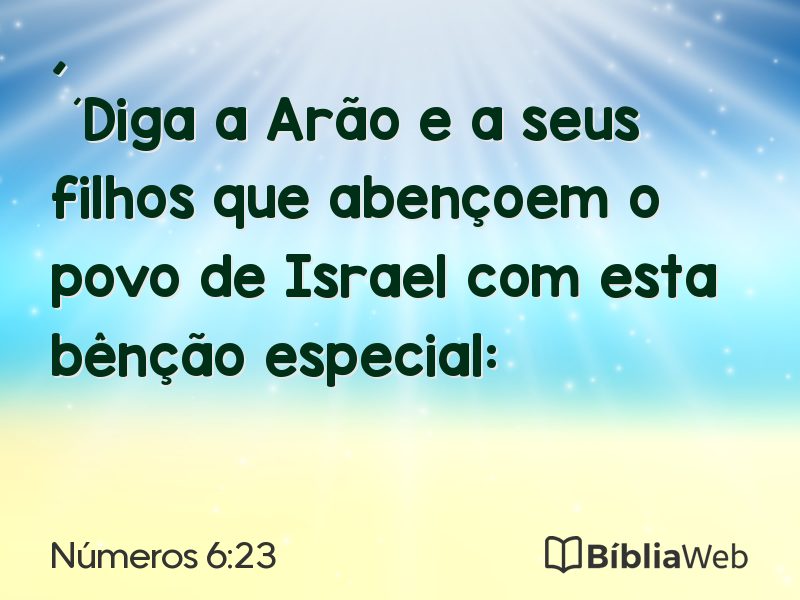 Números 6:23 em imagem para compartilhar