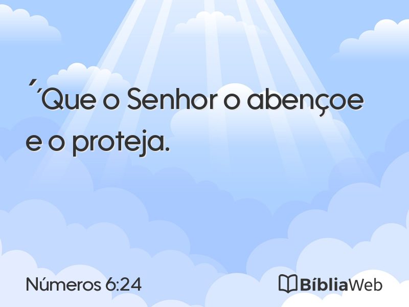 Números 6:24 em imagem para compartilhar