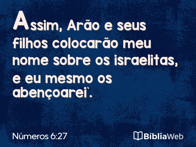 Números 6:27 em imagem para compartilhar