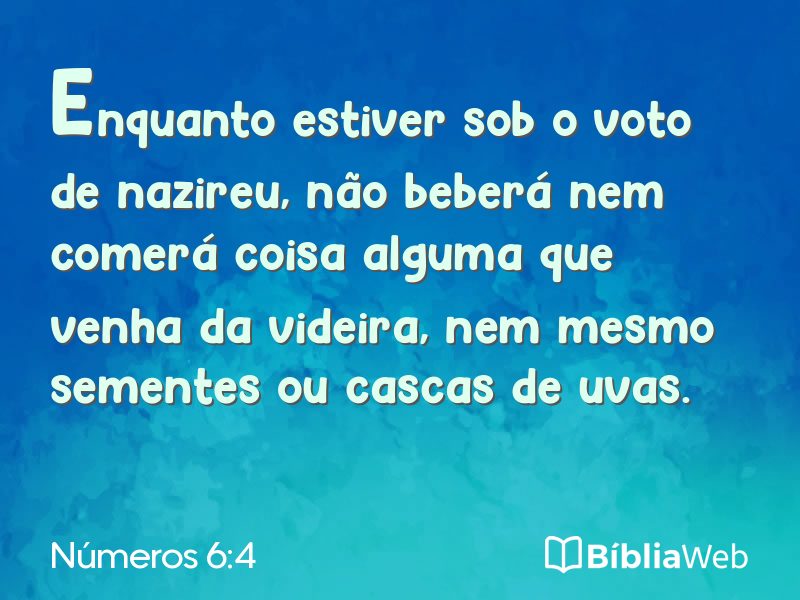 Números 6:4 em imagem para compartilhar