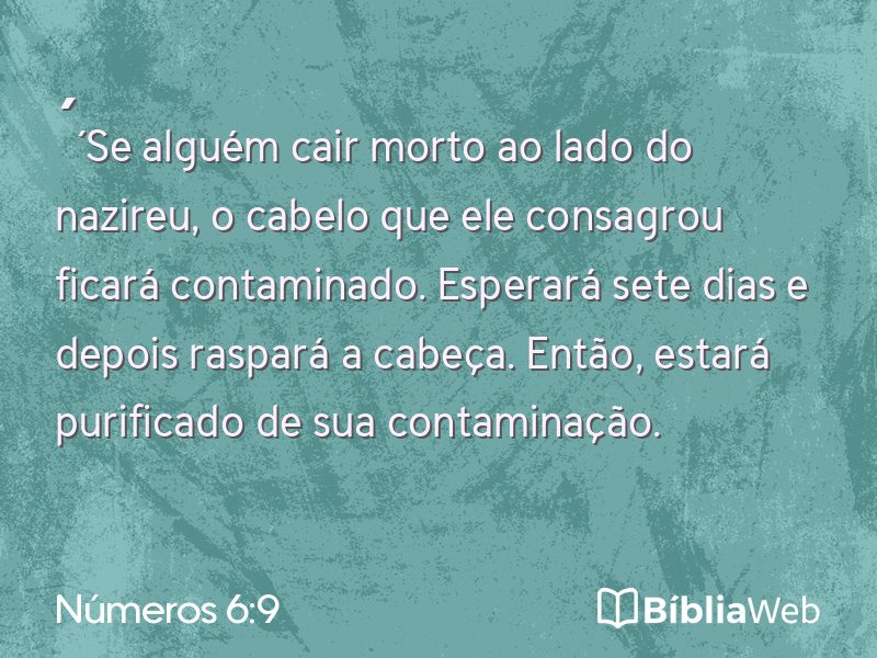 Números 6:9 em imagem para compartilhar
