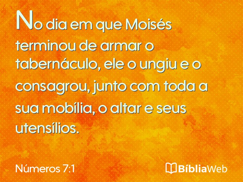 Números 7:1 em imagem para compartilhar