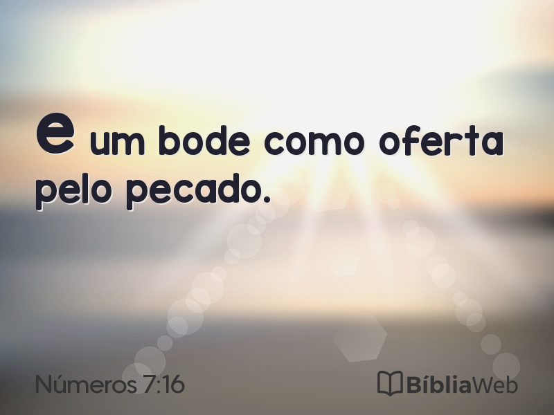 Números 7:16 em imagem para compartilhar