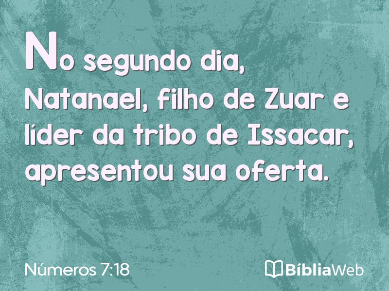 Números 7:18 em imagem para compartilhar