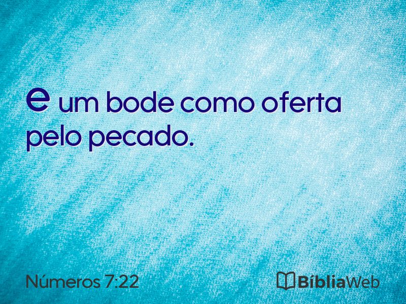 Números 7:22 em imagem para compartilhar