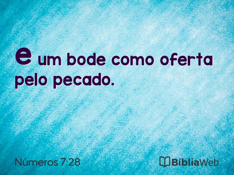 Números 7:28 em imagem para compartilhar