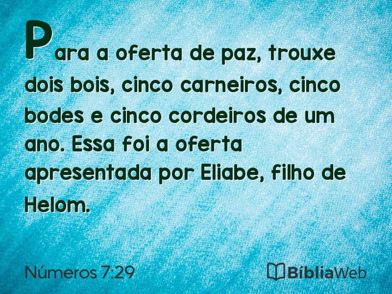 Números 7:29 em imagem para compartilhar