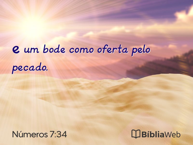 Números 7:34 em imagem para compartilhar