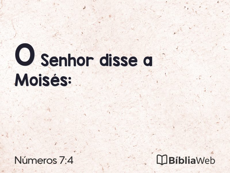 Números 7:4 em imagem para compartilhar
