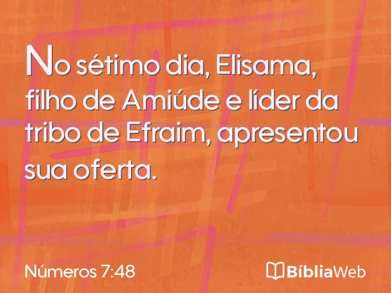 Números 7:48 em imagem para compartilhar