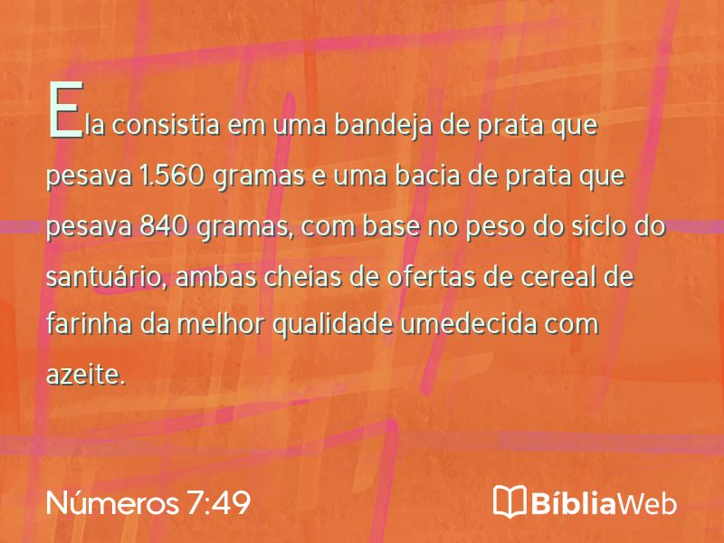 Números 7:49 em imagem para compartilhar