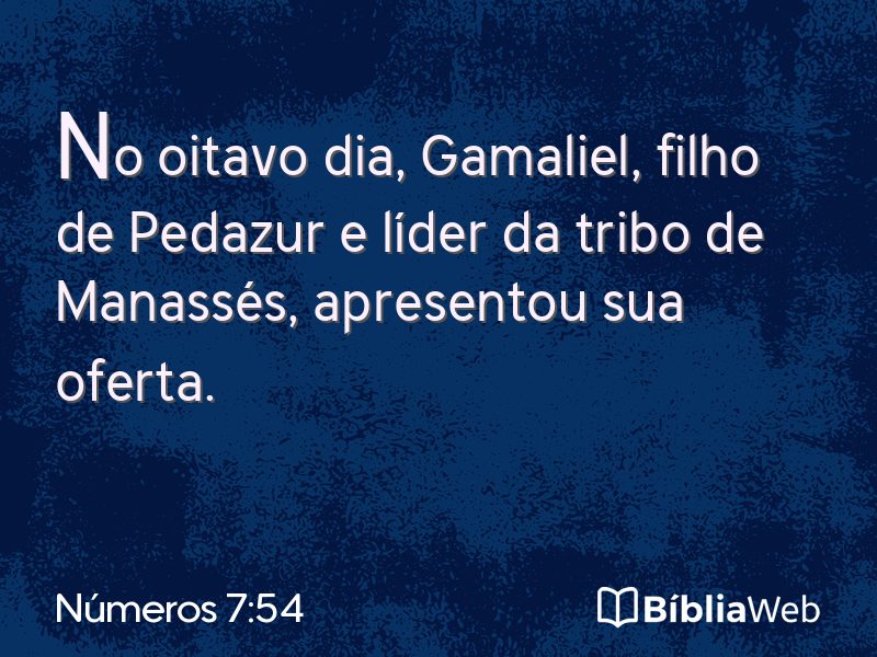 Números 7:54 em imagem para compartilhar