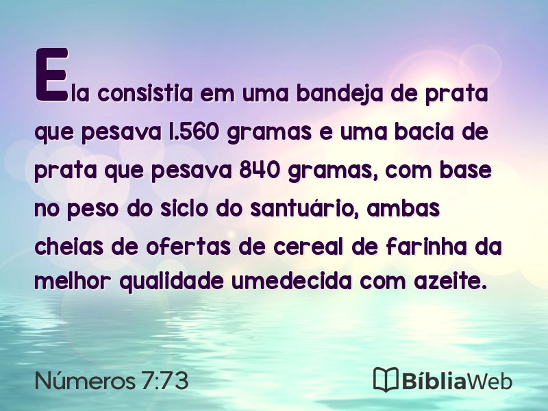 Números 7:73 em imagem para compartilhar