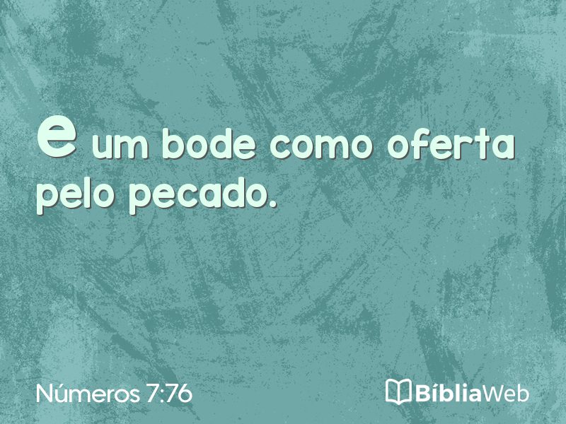 Números 7:76 em imagem para compartilhar