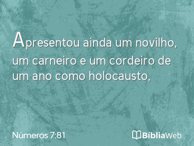 Números 7:81 em imagem para compartilhar