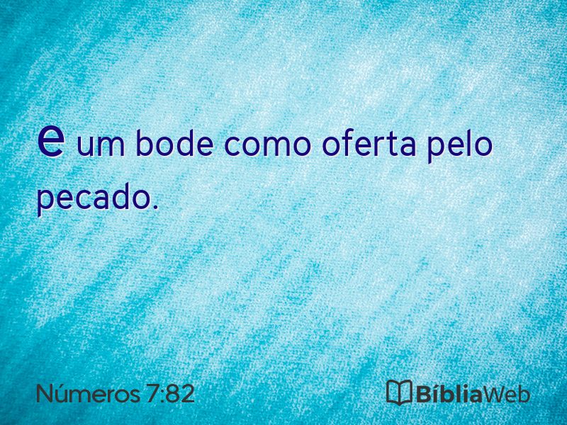 Números 7:82 em imagem para compartilhar