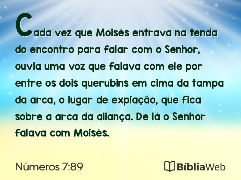Números 7:89 em imagem para compartilhar