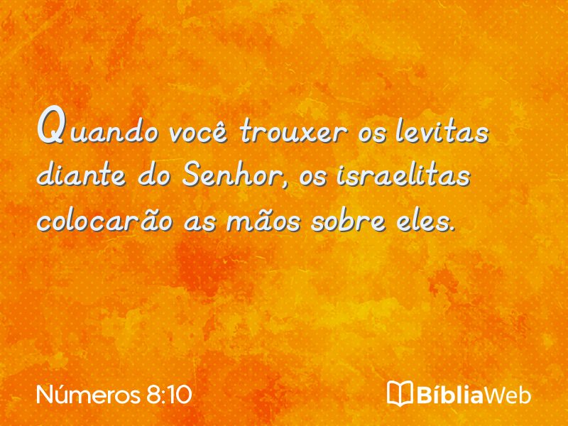 Números 8:10 em imagem para compartilhar