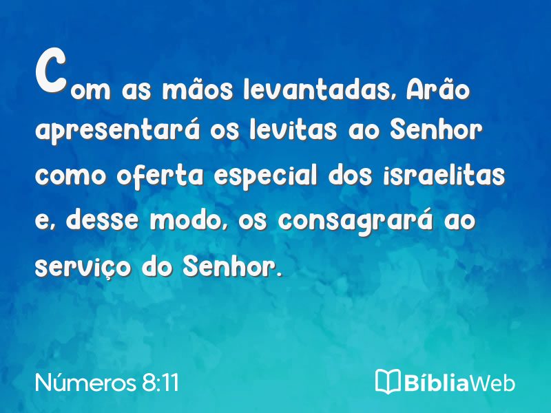 Números 8:11 em imagem para compartilhar