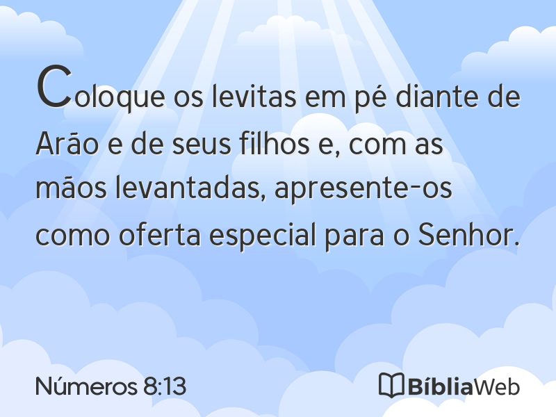 Números 8:13 em imagem para compartilhar