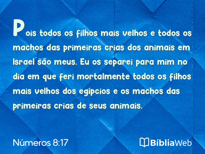 Números 8:17 em imagem para compartilhar